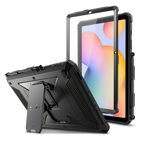 Shockproof Case for Samsung Galaxy Tab S6 Lite 10.4'' 2020, Fintie Full Protective Bumper Rugged Unibody Hybrid Kickstand Cover Built-in Screen Protector (Model SM-P610/P615)