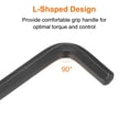 thumbnail image 6 of Uxcell 2pcs Hex Key Wrench 9mm L-Shape Hexagon Metric Wrenches Chrome Vanadium Steel Repairing Tool, Black, 6 of 8