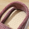 thumbnail image 4 of Sandalias de playa de verano de lino Sandalias de suela gruesa transpirables ajustables para hombres y mujeres, 4 of 9