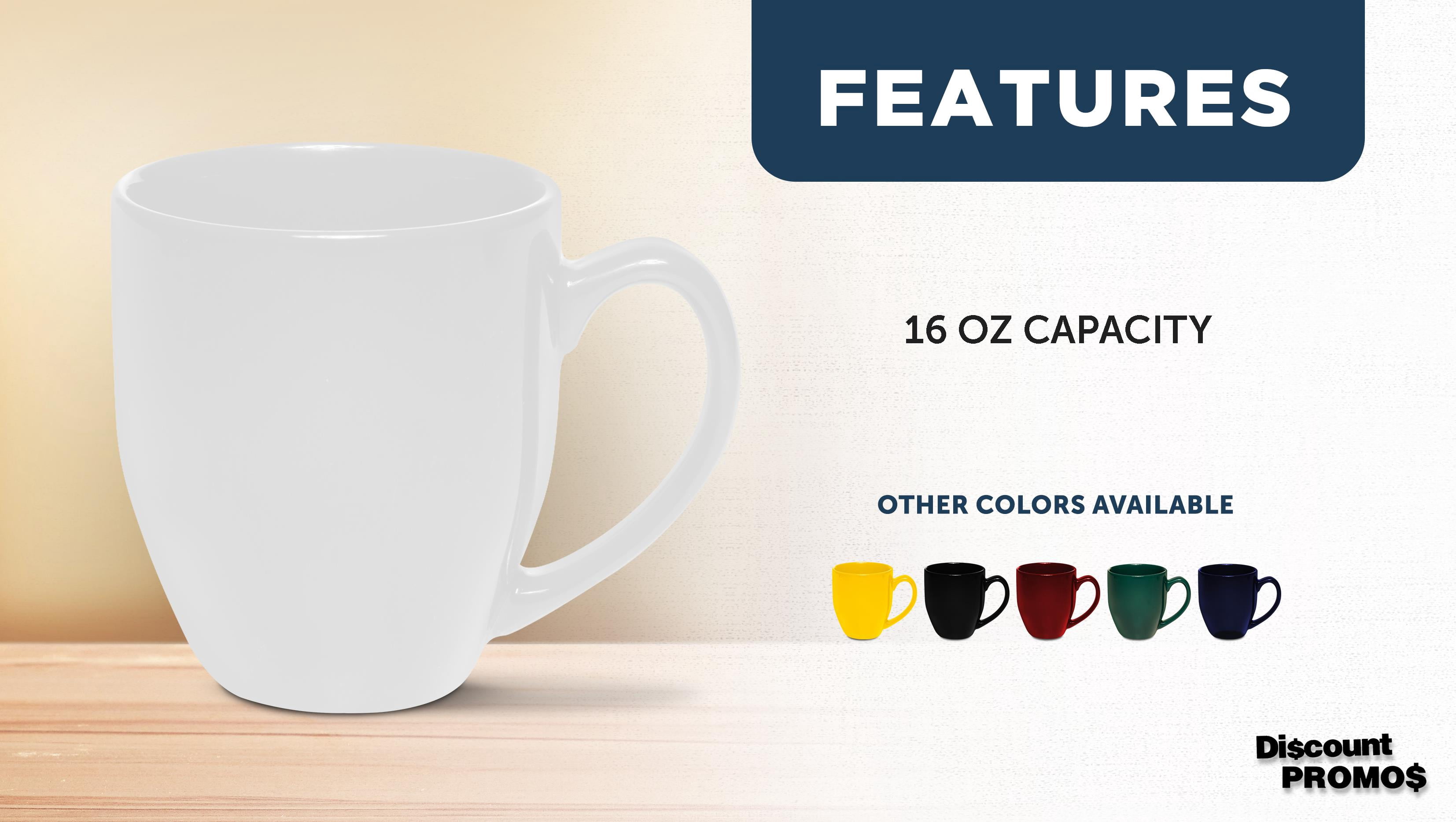 Large Coffee Cups 16 oz. Set of 10, Bulk Pack - Perfect for Tea, Espresso, Cappuccino, Hot Cocoa - White