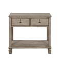 thumbnail image 2 of 6pc Master Bedroom Queen Size Canopy Bed Set Gray Oak Finish Strong Wooden Furniture, 2 of 7