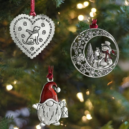

Chicmine Delicate Christmas Pendants Cartoon Iron DIY Fancy Little Xmas Tree Pendant for Holiday