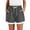 Gray, variant on Women's Lace Trim Shorts, High Waisted Linen Look Casual Shorts with Drawstring and Pockets, Summer Beach Vacation Resort Outdoor Daily Wear Loose Fit Flowy Bottoms Army Green L