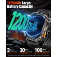 thumbnail image 2 of Smartwatch PODOEIL Militar 2,01" Llamadas Bluetooth 1200mAh, 2 of 8
