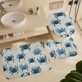 thumbnail image 5 of Shower Curtain Set 4 Piece include Shower Curtain and Rugs and Non Slip U Shaped Toilet Rugs Luxury Bathroom Decor Crab Blue, 5 of 5
