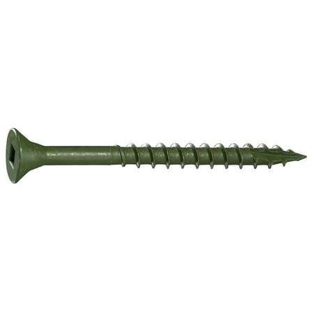 

#7 x 2 Green XL1500 Coated Steel Square Drive Bugle Head Deckselect Deck Screws DKSBS-072