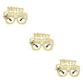 thumbnail image 1 of Becaristey Lunettes de Noël Funky Lunettes Décoratives pour Rassemblement Festif Spécial Multicolore Vert Anglais Ensemble de 3, 1 of 6