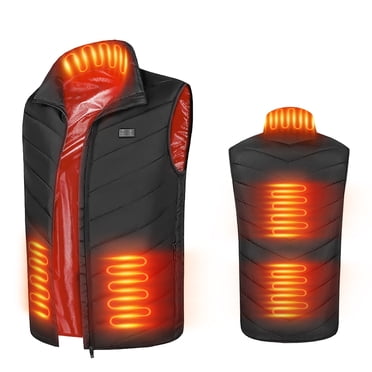 Bodychum Gilet Chauffant Gilet de Chauffage Électrique USB Rechargeable Lavable Gilet Chauffant avec 5 Zones de Chauffage pour Femmes Hommes TTG
