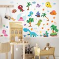 thumbnail image 1 of Un conjunto de pegatinas de pared, pegatinas de pared de dinosaurios de dibujos animados, decoración de pared R, 1 of 5