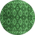 thumbnail image 1 of Ahgly Company Indoor Round Oriental Emerald Green Industrial Area Rugs, 7' Round, 1 of 4