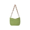thumbnail image 2 of BUDAO00 Summer Woven Beach Bag Crossbody Bag Purse For Women, Bohemian Shoulder Bag, with Chain Shoulder Strap, Beach Tote for Travel or Daily Use (Green), 2 of 6