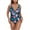 Green, variant on One Piece Swimsuit for Women Plus Size One-Piece Show Printing Wire Free With Pad Flowers Set