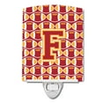 thumbnail image 1 of Carolines Treasures CJ1070-FCNL Letter F Football Cardinal & Gold Ceramic Night Light, 1 of 1