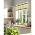 thumbnail image 6 of Simple Stripe Window Valance Curtain Yellow And Grey Geometric Pattern Rod Pocket Short Curtain for Living Room, Bedroom & Kitchen Window Decor 42x18in, 6 of 8