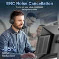 thumbnail image 2 of ABCPOW Trucker V5.4 Bluetooth Headset with Microphone,Noise Cancelling,Mute Button&Charging Base,Wireless On-Ear Headphones 30Hrs Playtime Wireless Headset for Office PC/Work/Cell Phone/Call Center, 2 of 7