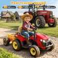 thumbnail image 5 of East doll 12V Ride on Tractor with Tiltable & Detachable Trailer, up to 3.1Mph Truck with Parental Remote, Music Player & Bluetooth Function, Headlight, 5 of 7