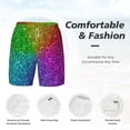 thumbnail image 5 of Lsque Mens Swim Trunks Colorful Glitter Pattern - Bathing Suit Compression Liner - Beach Swim Shorts Swimwear - (S-3XL) - Stretch Quick Dry -Medium, 5 of 9