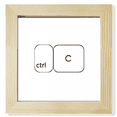 thumbnail image 1 of Clavier Symbole ctrl C Art Déco Mode Carré Cadre Photo Mur Table Affichage, 1 of 3