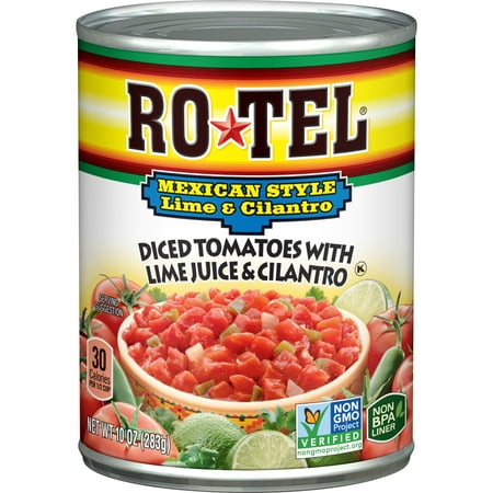 Tomato Jalapeno - (6 Pack) RO*TEL Mexican Style Diced Tomatoes with Lime Juice and Cilantro, 10 Ounce