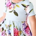 thumbnail image 4 of Vestido elegante con volantes de cacahuete para niños pequeños, viscosa, bambú, 2 años, 4 of 7
