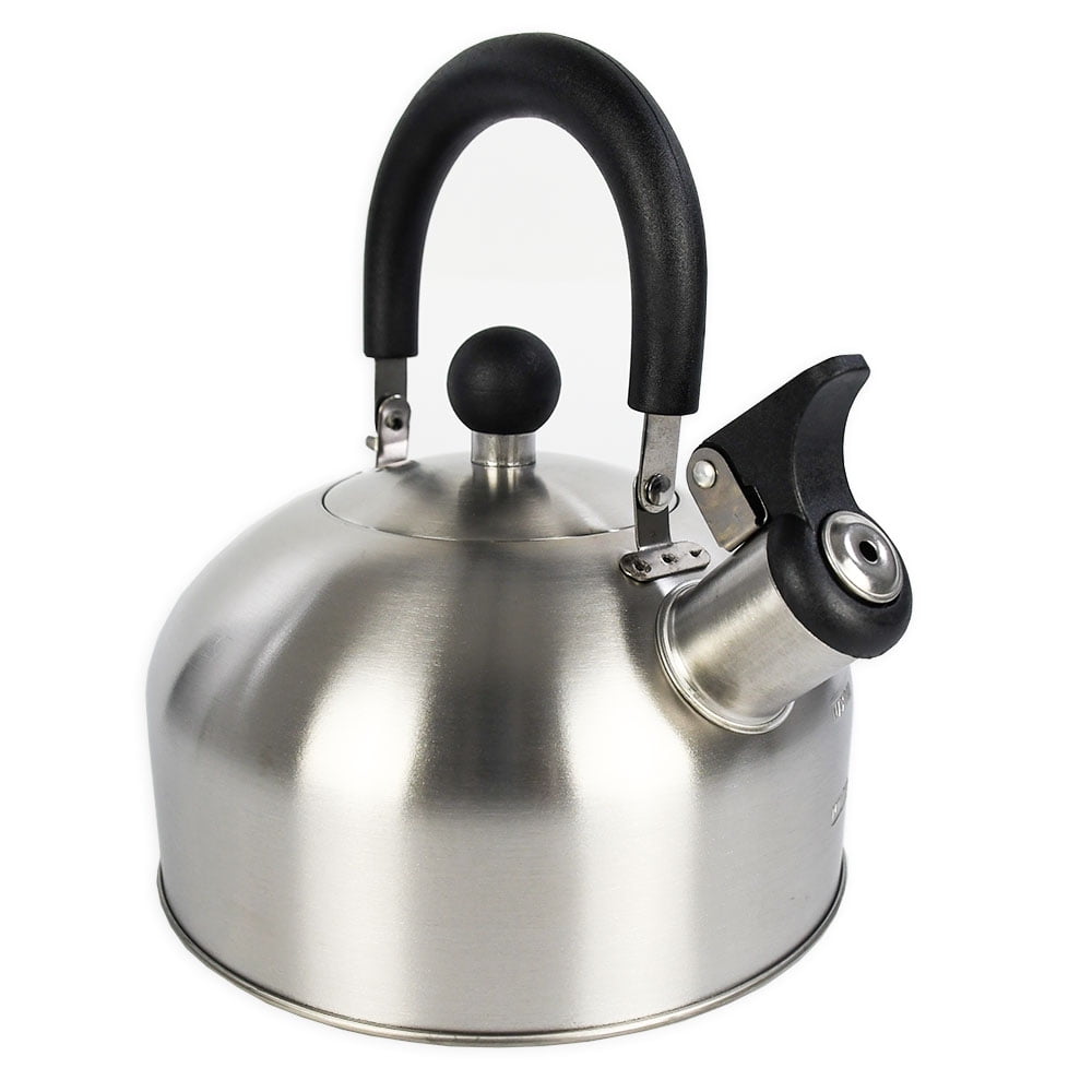 Mainstays 1.8Liter Whistle Tea Kettle, Stainless Steel