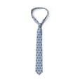 thumbnail image 3 of Ethnic Necktie, Oriental Tulip Flowers Art, Dress Tie, 3.7", Violet Blue and White, by Ambesonne, 3 of 3