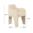 thumbnail image 6 of Leo Cream Vegan Leather Dining Chair, 6 of 6
