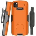 thumbnail image 1 of Case + Hand Strap + Belt Clip Combo for Zebra TC53 TC58 Mobile Computer Scanner, Nakedcellphone Slim Hard Shell Cover with Kickstand and [Rotating/Ratchet] Belt Hip Holster Combo - Bright Orange, 1 of 10