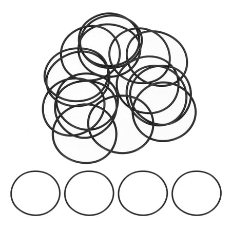25 Pack 033 Nitrile O-rings 70 Durometer 2" ID, 2-1/8" OD, 1/16" Width Black