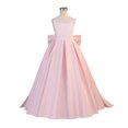 thumbnail image 6 of RFQWOVSR Girls Satin Bow Sleeveless Backless Dress Tween Wedding Party Princess Gown 9 Years, 6 of 6