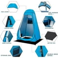thumbnail image 2 of Pop Up Shower Tent, Portable Privacy Camping Changing Tent, Camp Toilet Bathroom Pod with Rain Shelter & Windows, UPF 50+ & Waterproof, 47.2" x 47.2" x 74.8", 2 of 18