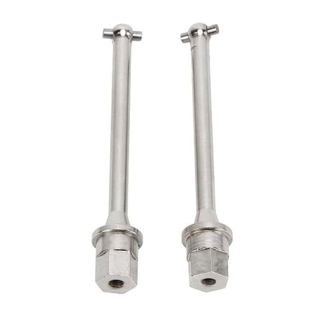 RC Replacement Drive Shaft, Wear Resistant 2 PCS Rear Axle Drive Shaft Efficient Drivetrain For 1/18 RC Car Black,Silver