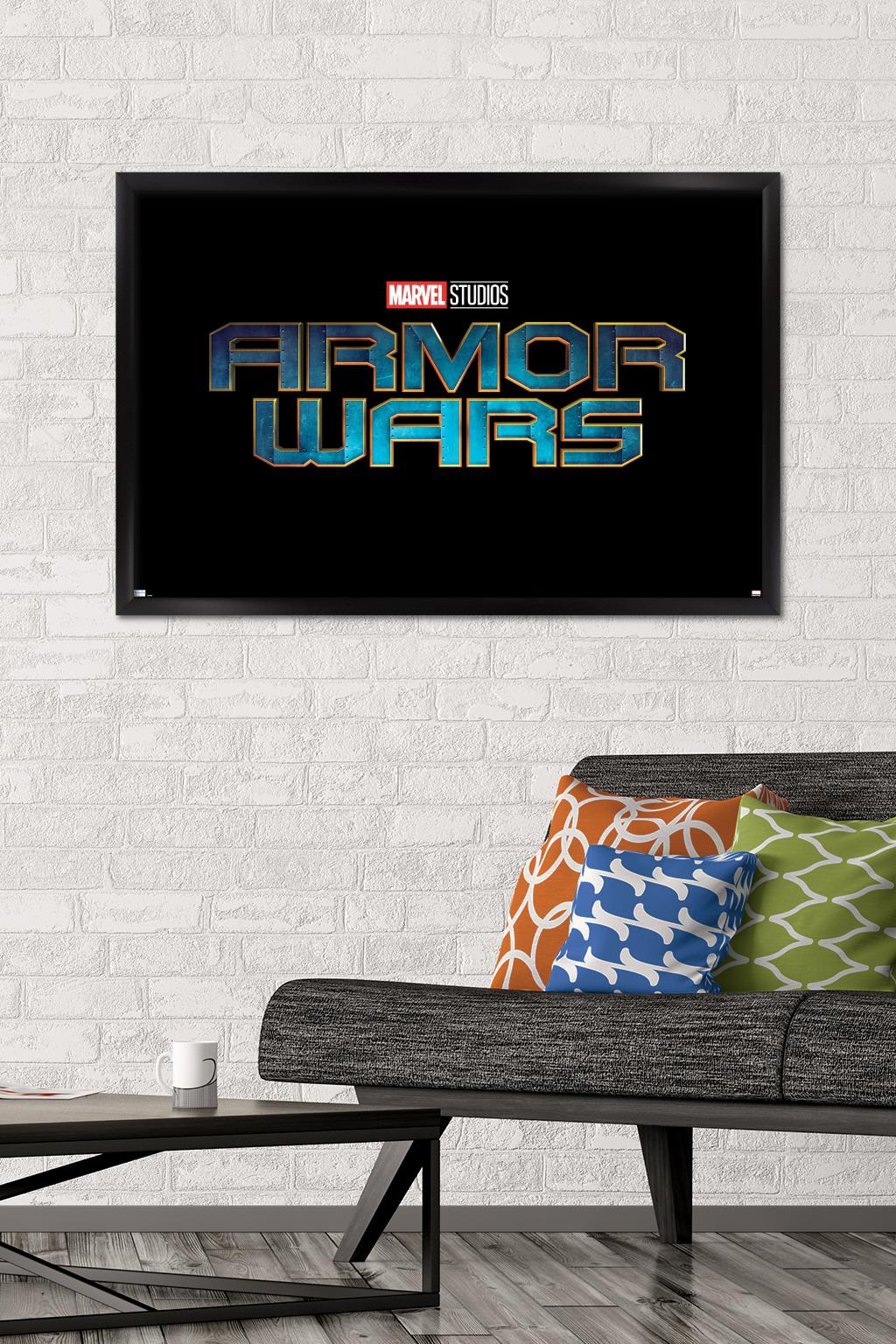 Marvel Armor Wars - Logo Wall Poster, 22.375" x 34", Framed