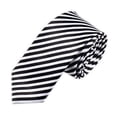 thumbnail image 1 of TopTie Cravate Unisexe Imprimée à Rayures Noires, Coupe Ajustée, 1 of 7