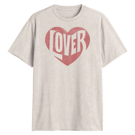 Men's Lover Short Sleeve Crewneck T-Shirt - Cream, XL