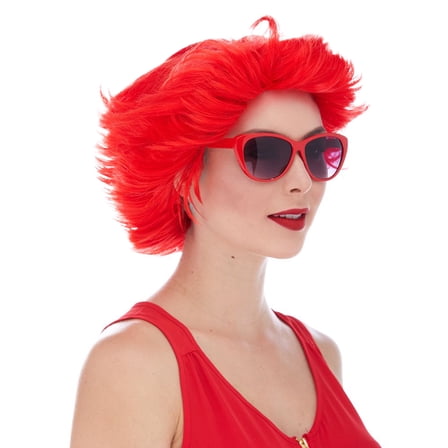 Fun Flip Clown Wig  - Red
