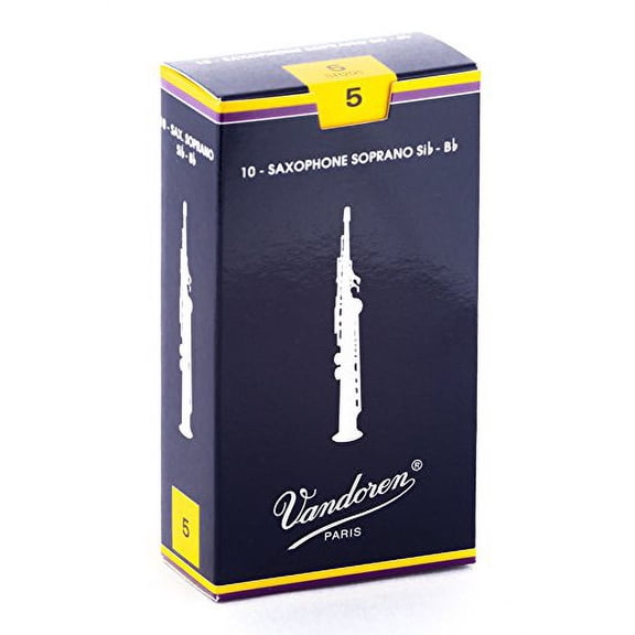 Vandoren SR205 Soprano Sax Traditional Reeds Strength 5; Box of 10