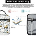 thumbnail image 4 of Lunch Bag Truck Excavator Insulated Box Reusable with Side Pocket for Work Picnic Hiking Daytrip, 4 of 10