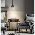 thumbnail image 5 of Teardrop Crystal Pendant Light, Black Hanging Ceiling Lighting Fixtures, Modern LED Bubble Kitchen Bar Lights Dimmable with Adjustable Metal Rods for Bathroom Dining Room$$Tools & Hardware Other, 5 of 7