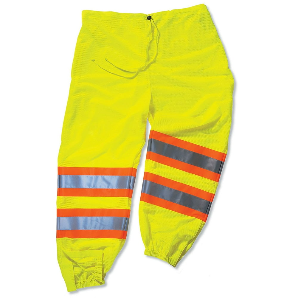 GloWear 8911 ANSI TwoTone High Visibility Lime Reflective Safety Pants