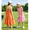 thumbnail image 5 of Aideaone Girls Dresses Athletic Sleeveless Kids Summer Sundress with Criss Cross Rainbow Straps Sporty Dress for Girls 6-10 Years, 5 of 7