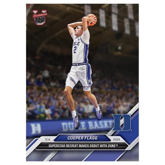 WNBA 2024-25 Bowman U NOW Cooper Flagg Basketball Card