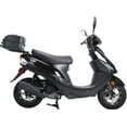 thumbnail image 4 of X-Pro Brand New 50cc Gas Moped Motorcycle, 10" Aluminum Wheels Electric/Kick Start! Large Headlights, 4 of 5