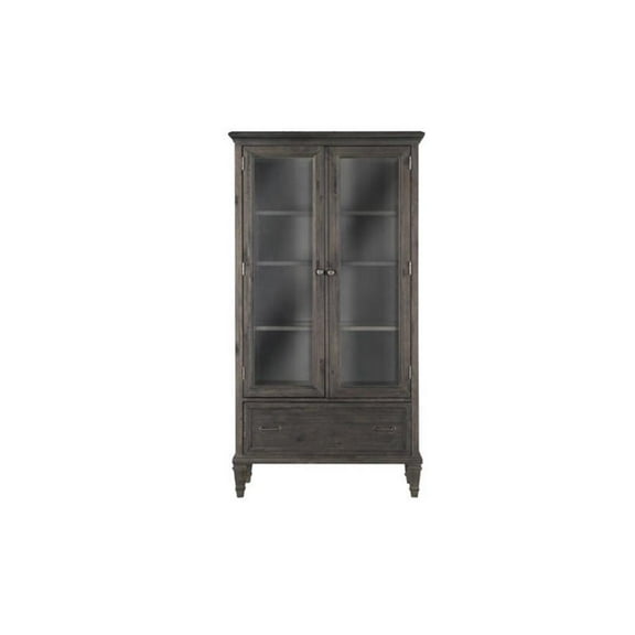 Magnussen Sutton Place Curio Cabinet in Weathered Charcoal