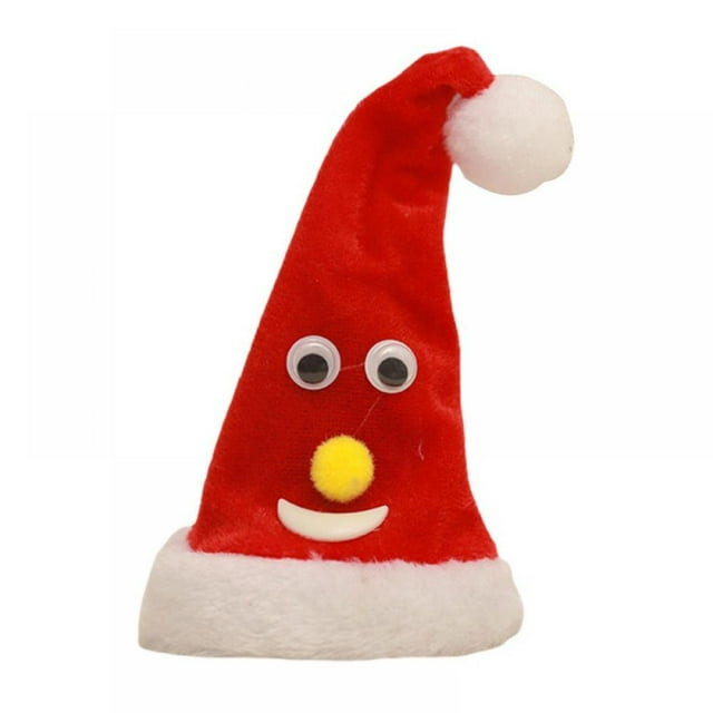 Plush Musical Dancing Christmas Hat-Funny Santa Hat Adults Kids
