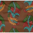 thumbnail image 4 of oneOone Cotton Poplin Twill Brown Fabric Leaves & Paisley Block Fabric For Sewing Printed Craft Fabric By The Yard 56 Inch Wide, 4 of 4