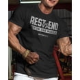 thumbnail image 2 of Gymish Rest At The End Workout Shirt for Men – Motivational Gym T-Shirt, Athletic Fitness Wear for Lifters, Silver, XX-Large, 2 of 6