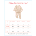 thumbnail image 2 of 2T Baby Girls Clothes 3T Girls Fall Winter Outfits Set Solid Color Toddler Girl Long Sleeve Sweatshirt Top Pants Set Apricot, 2 of 5
