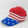 thumbnail image 4 of Dtchengua Patriotic Star-striped Flag Baseball Cap - Independence Day American Flag Hat for 4th of July Parade, Party & Outdoor Events Decoration, 4 of 6