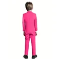 thumbnail image 2 of Wehilion Boys Jacket Slim Fit Kids Wedding Outfit Boys Blazer Up Size 3T, Pink, 2 of 3